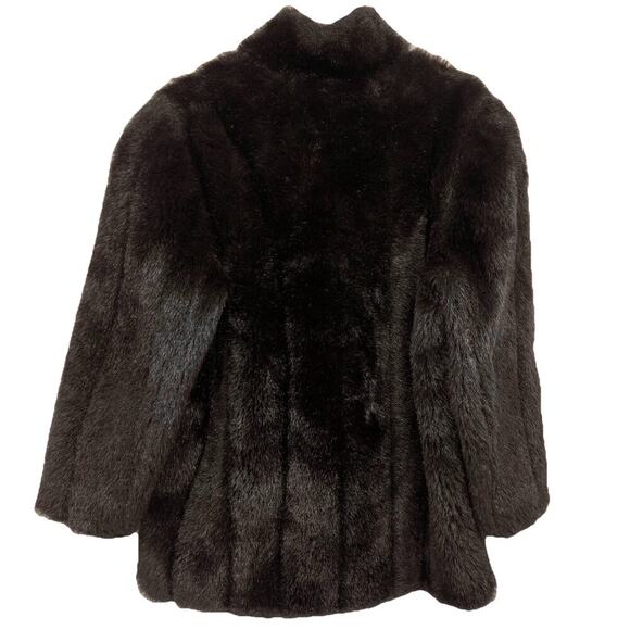 Vintage Made In USA Faux Fur Brown/Black Coat Women’s M/L - Picture 4 of 8